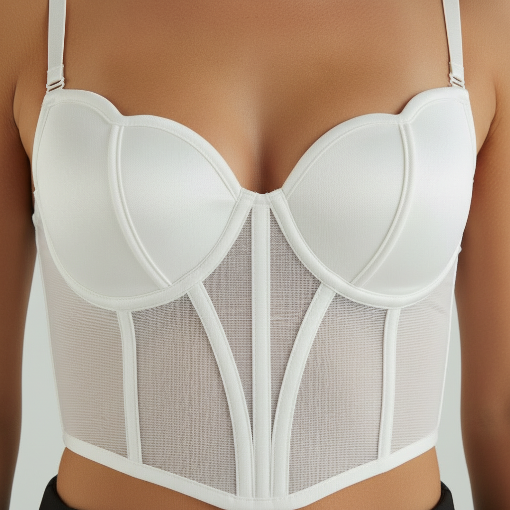 Top Corset Femme en Mesh