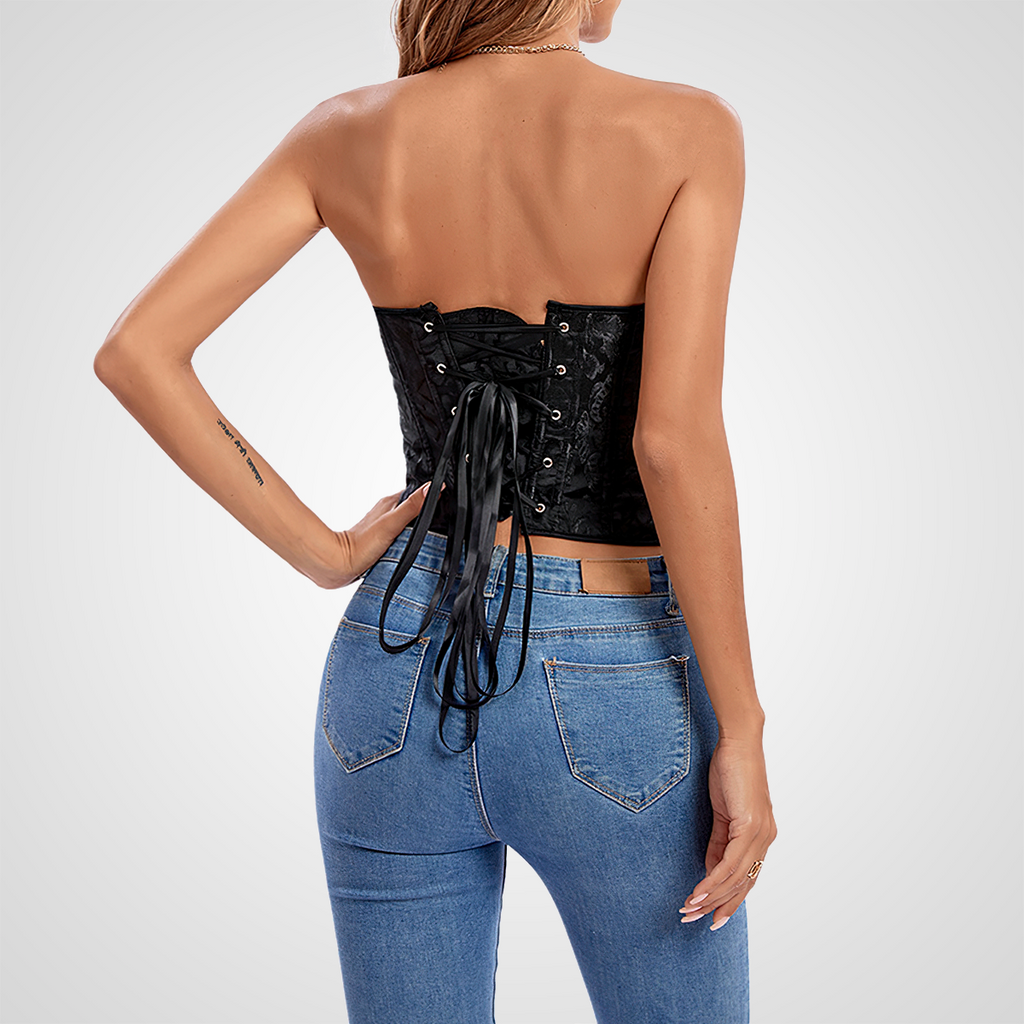 Bustier corset court noir