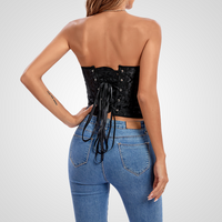 Bustier corset court noir