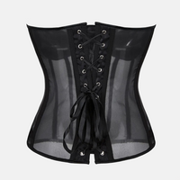 Bustier corset transparent noir