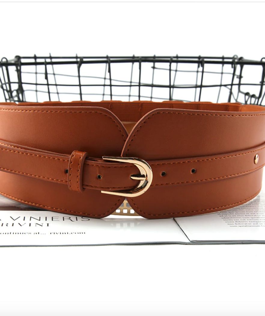 Ceinture Corset Cuir Marron