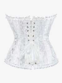 Corset blanc victorien bustier
