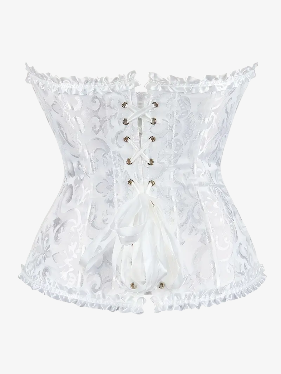 Corset blanc victorien bustier