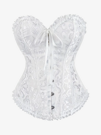 Corset blanc victorien bustier