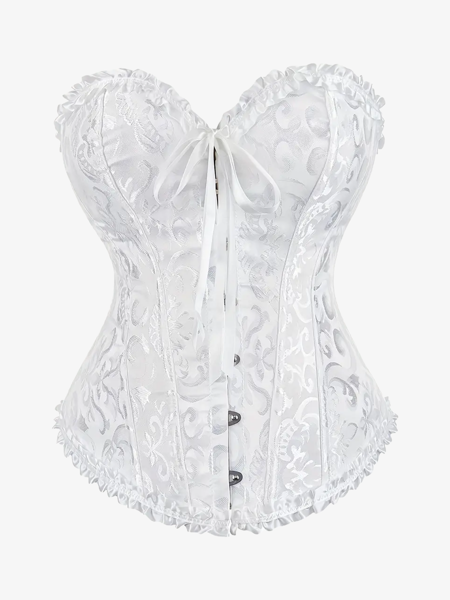 Corset blanc victorien bustier