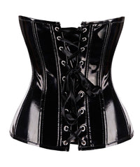 Corset Bustier Cuir Noir