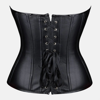 Corset bustier en cuir noir