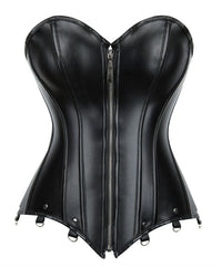 Corset Bustier Cuir Noir