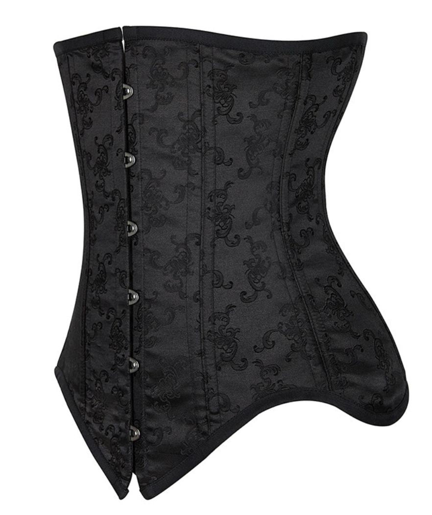 Corset Bustier Femme Satin Noir