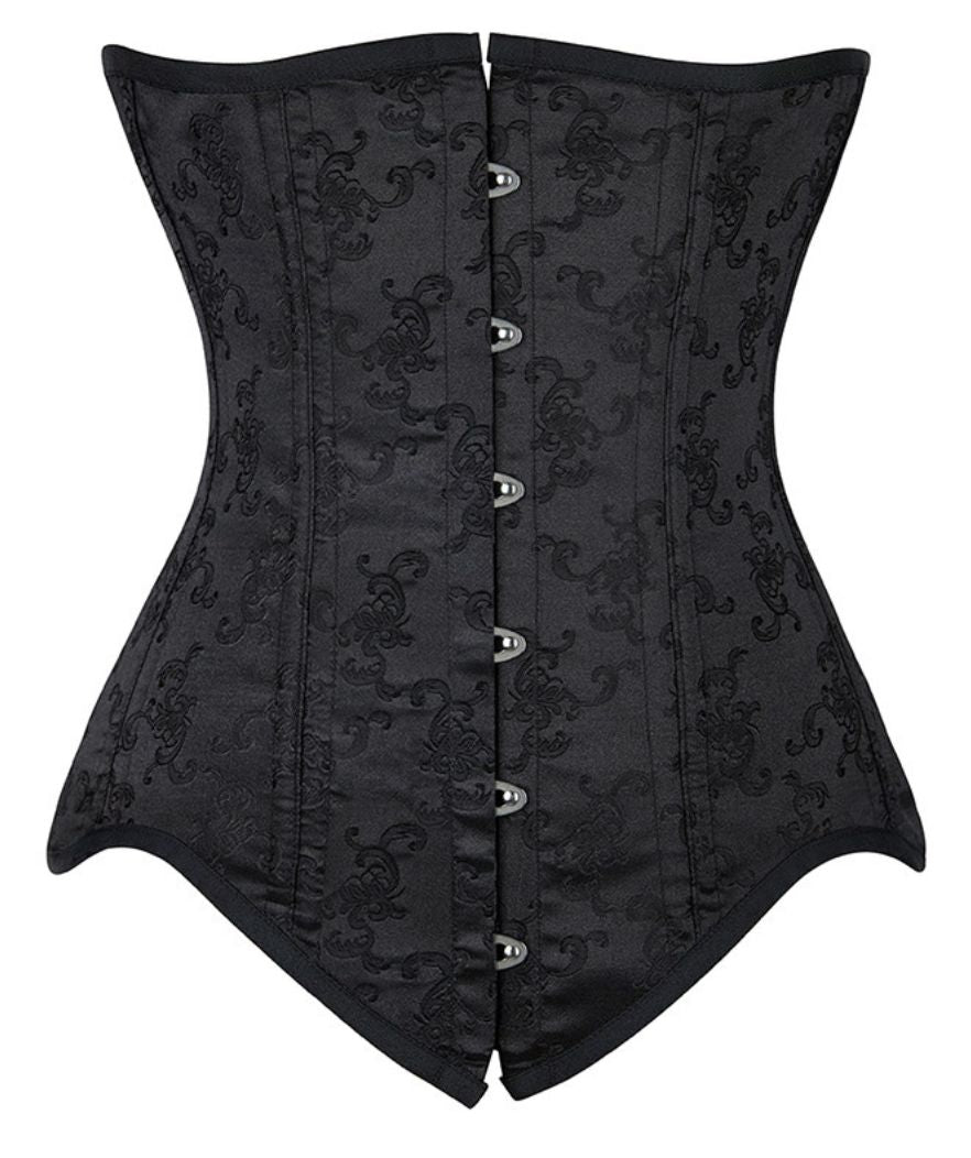 Corset Bustier Femme Satin Noir