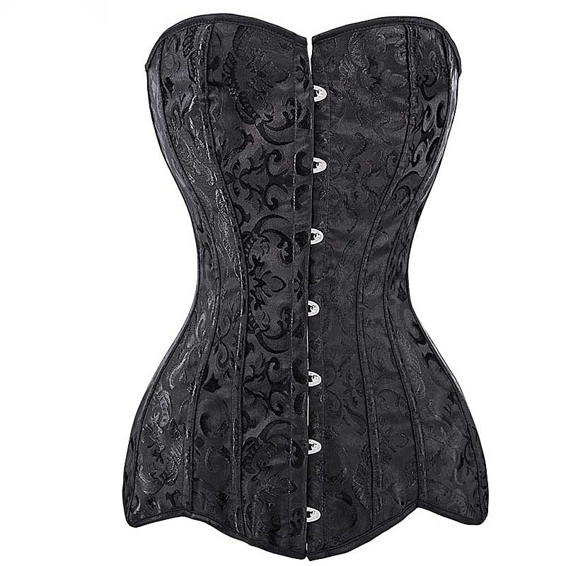 Corset bustier long noir