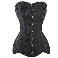 Corset bustier long noir