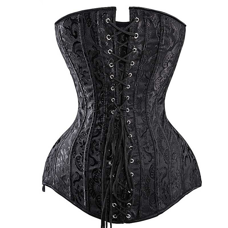 Corset bustier long noir