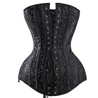 Corset bustier long noir