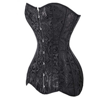 Corset bustier long noir