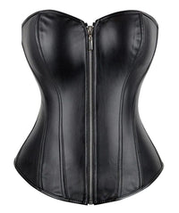 Corset Cuir Noir Femme
