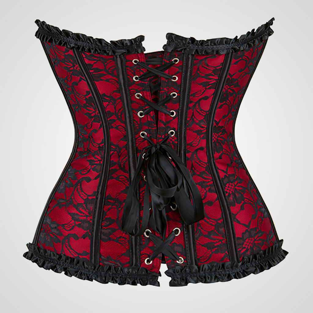 Corset noir et rouge bustier