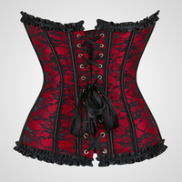 Corset noir et rouge bustier