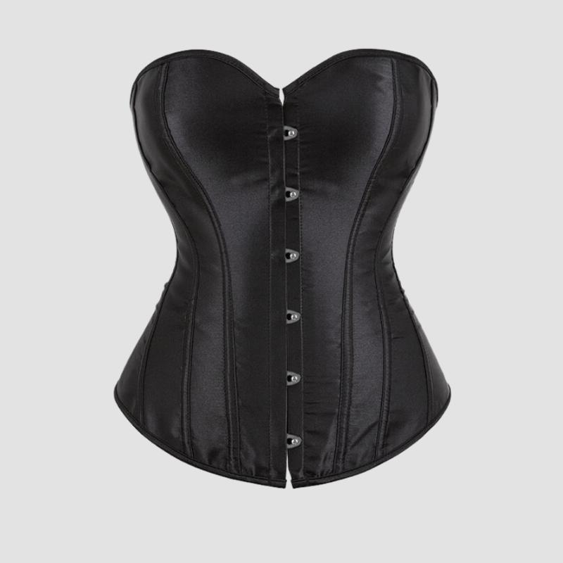 Corset Femme Satin Noir