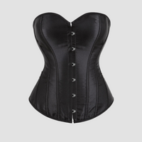 Corset Femme Satin Noir