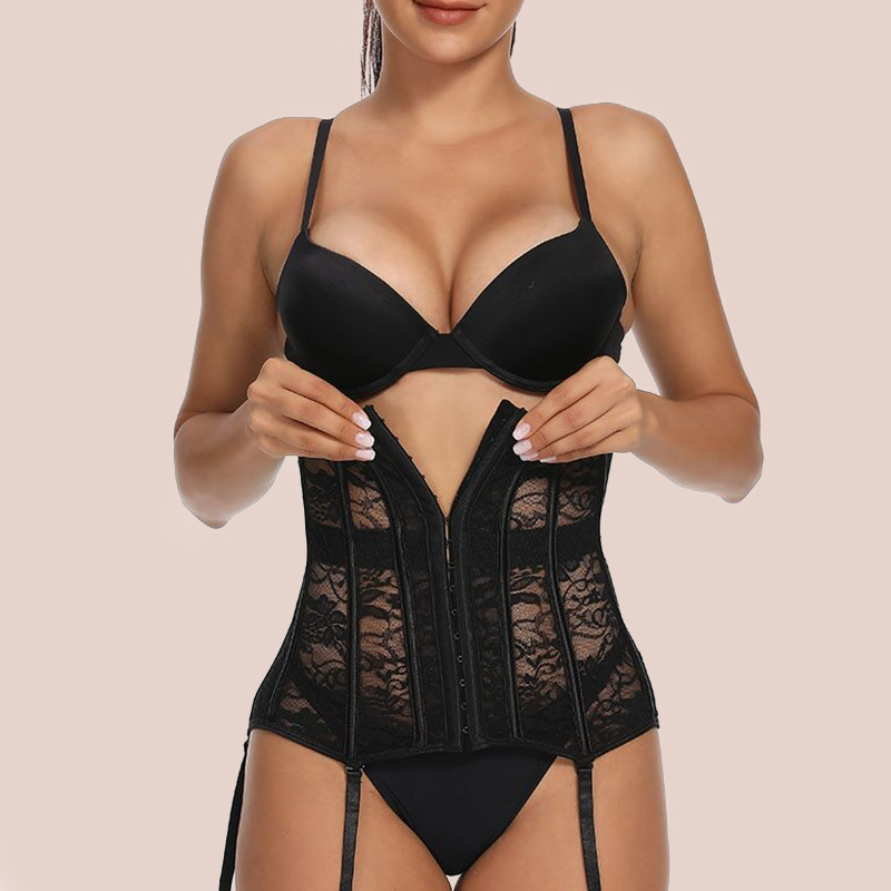Corset serre-taille avec porte-jarretelles