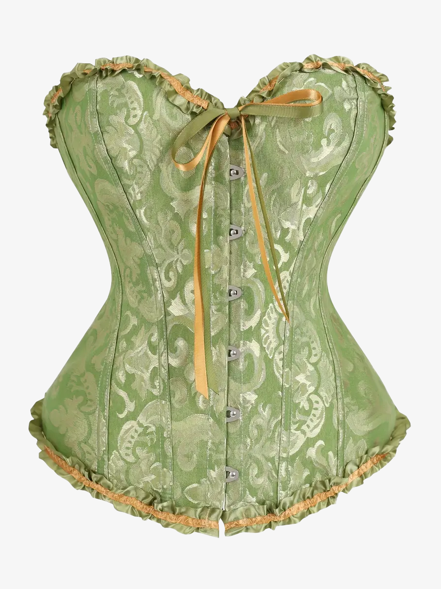 Corset vert anis bustier