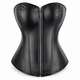Luna Rune 34 Boned Front-Zip Leather Corset
