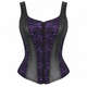 Luna Rune 34 Zipped-Front Strapped Boned Corset