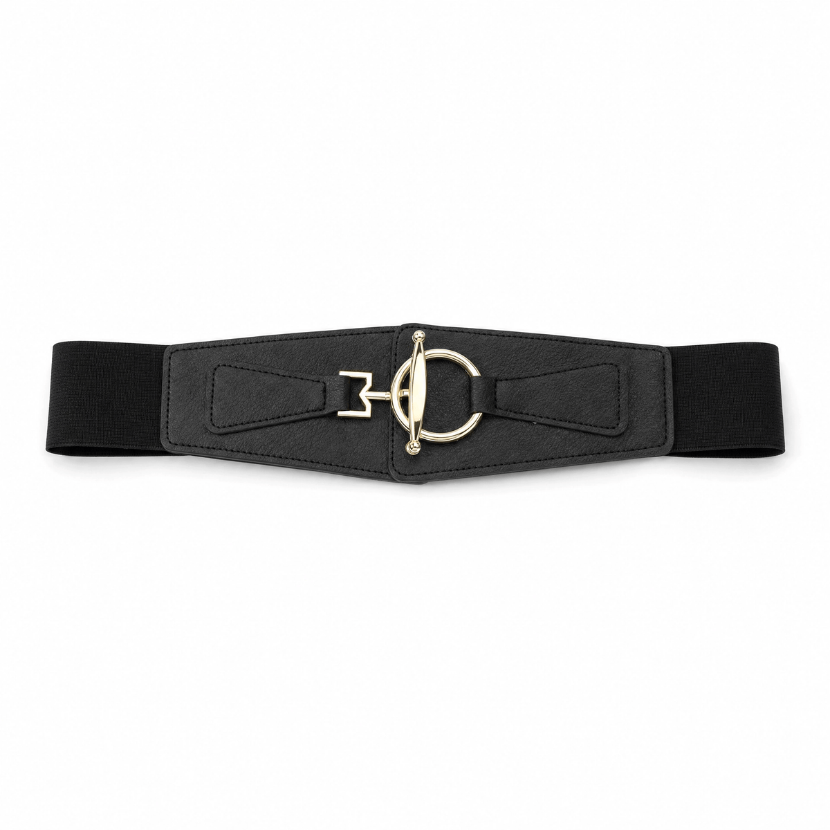Luna Rune 68 cm / Black Wide Buckle-Waist Corset Belt