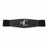 Luna Rune 68 cm / Black Wide Buckle-Waist Corset Belt