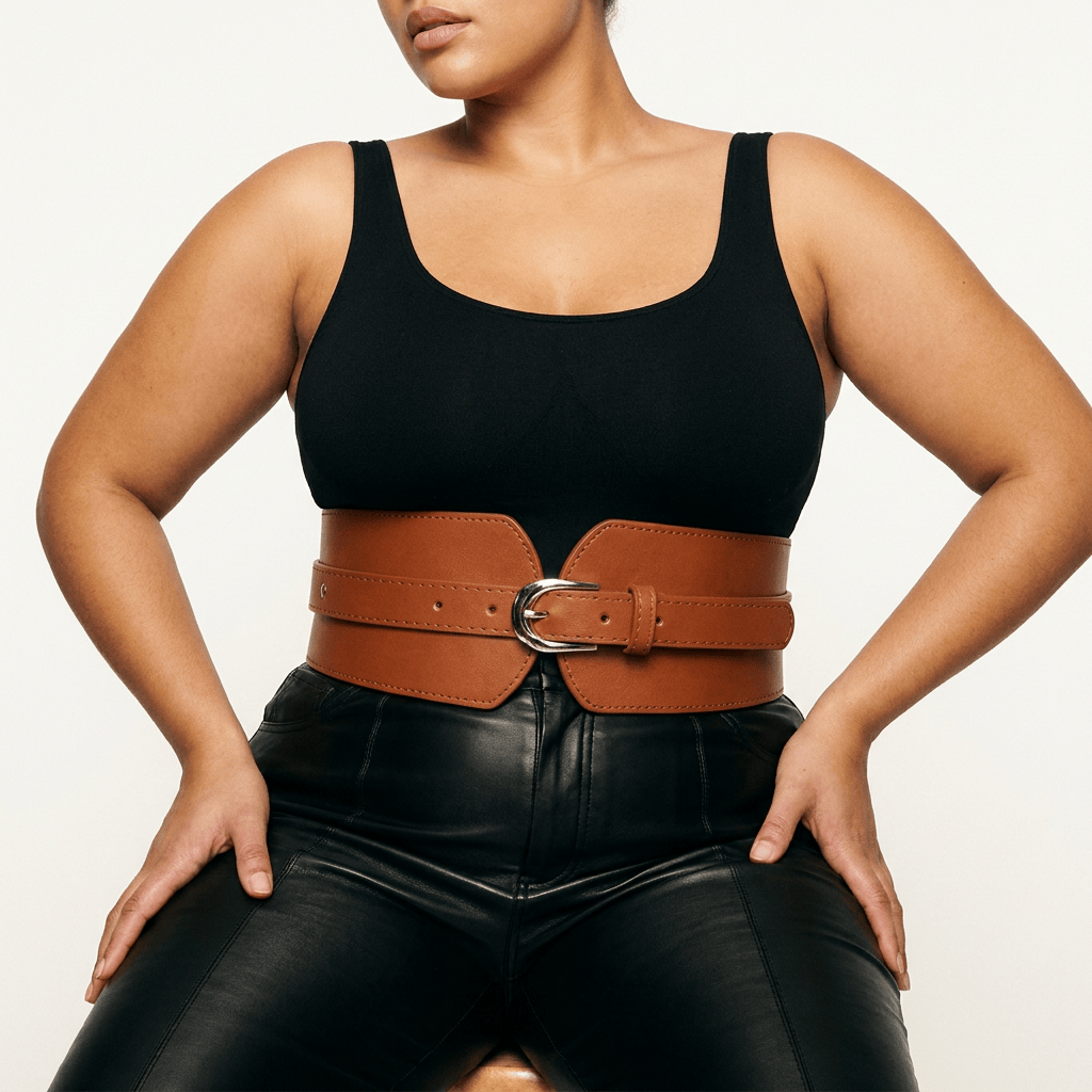 Luna Rune 70 cm Wide Buckle-Fastening Corset Belt