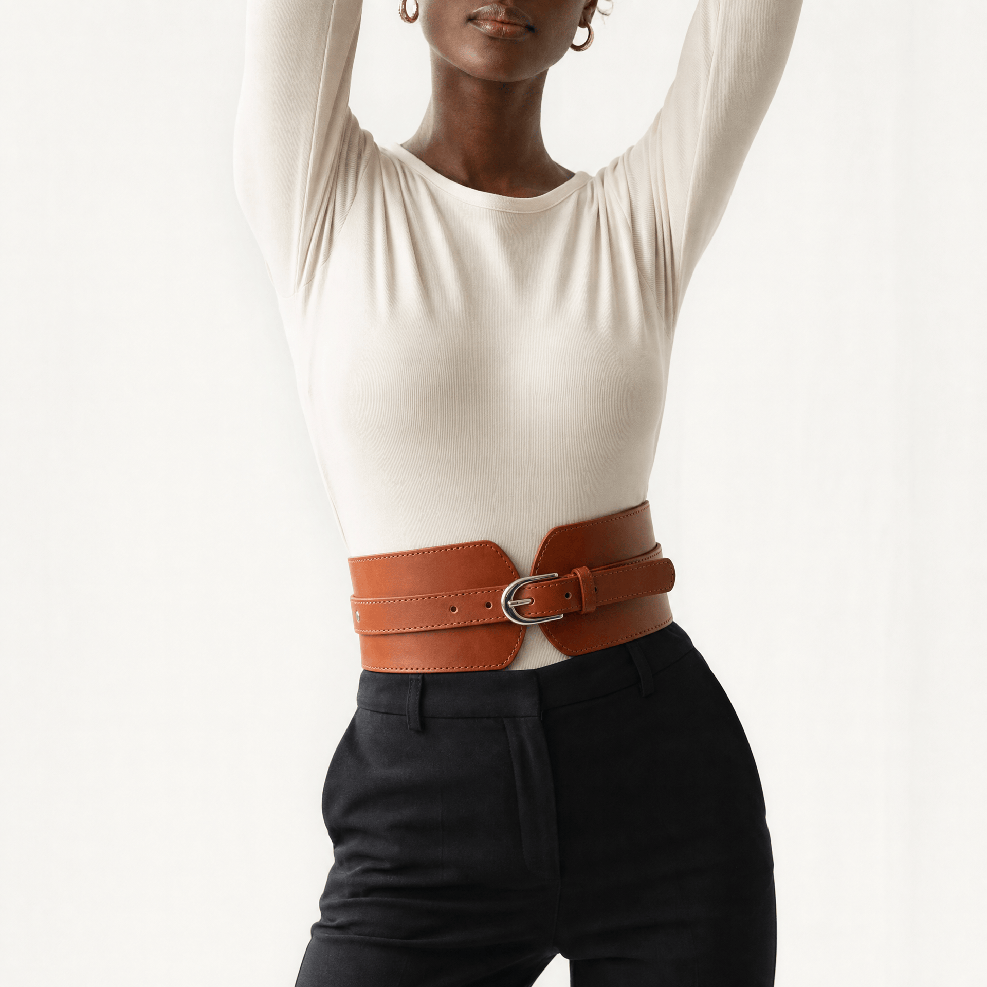 Luna Rune 70 cm Wide Buckle-Fastening Corset Belt