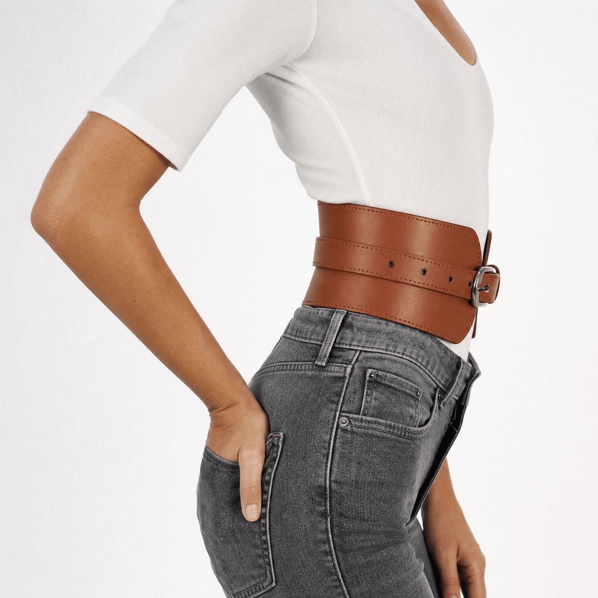 Luna Rune 70 cm Wide Buckle-Fastening Corset Belt