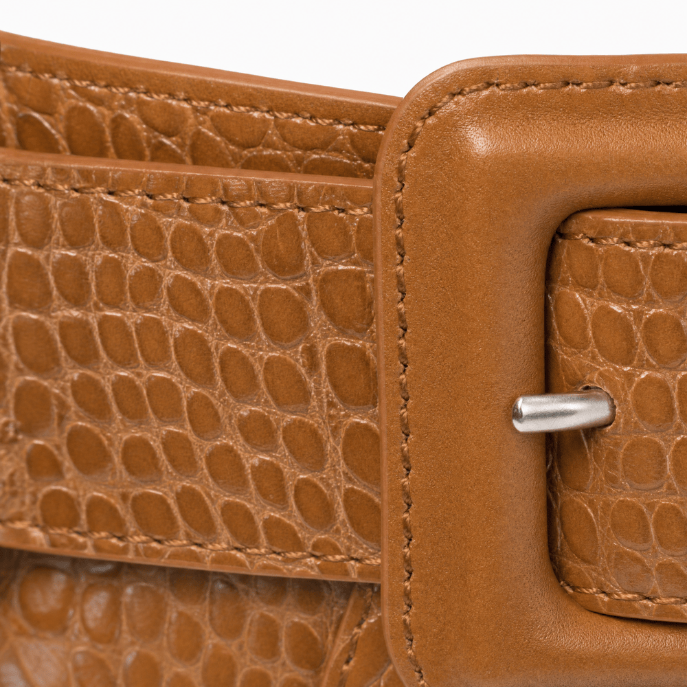Luna Rune 90cm Crocodile-Embossed Waist Corset Belt