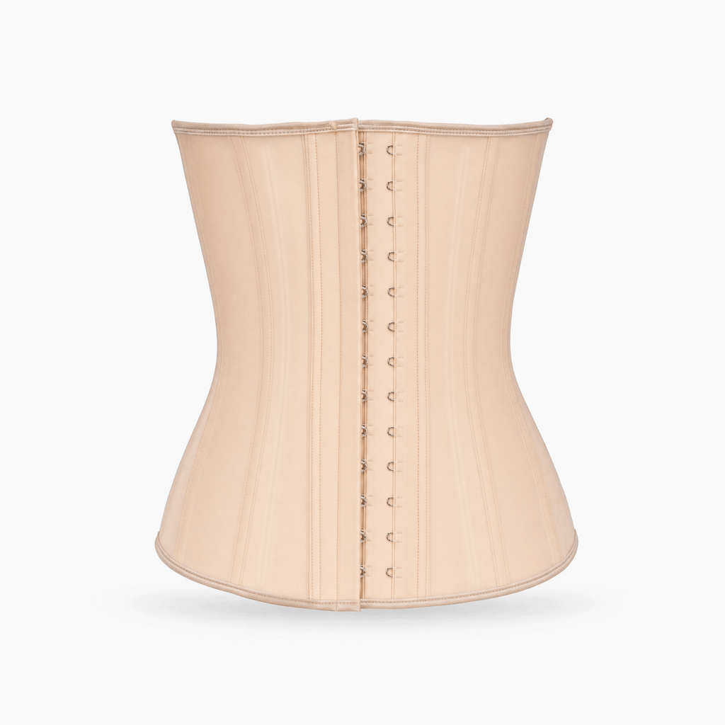 Luna Rune Beige / XXS Boned Hook-Eye Slimming Waist Trainer