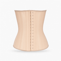 Luna Rune Beige / XXS Boned Hook-Eye Slimming Waist Trainer