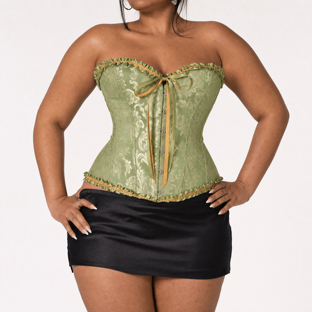 Luna Rune Boned Hook-Eye Closure Corset