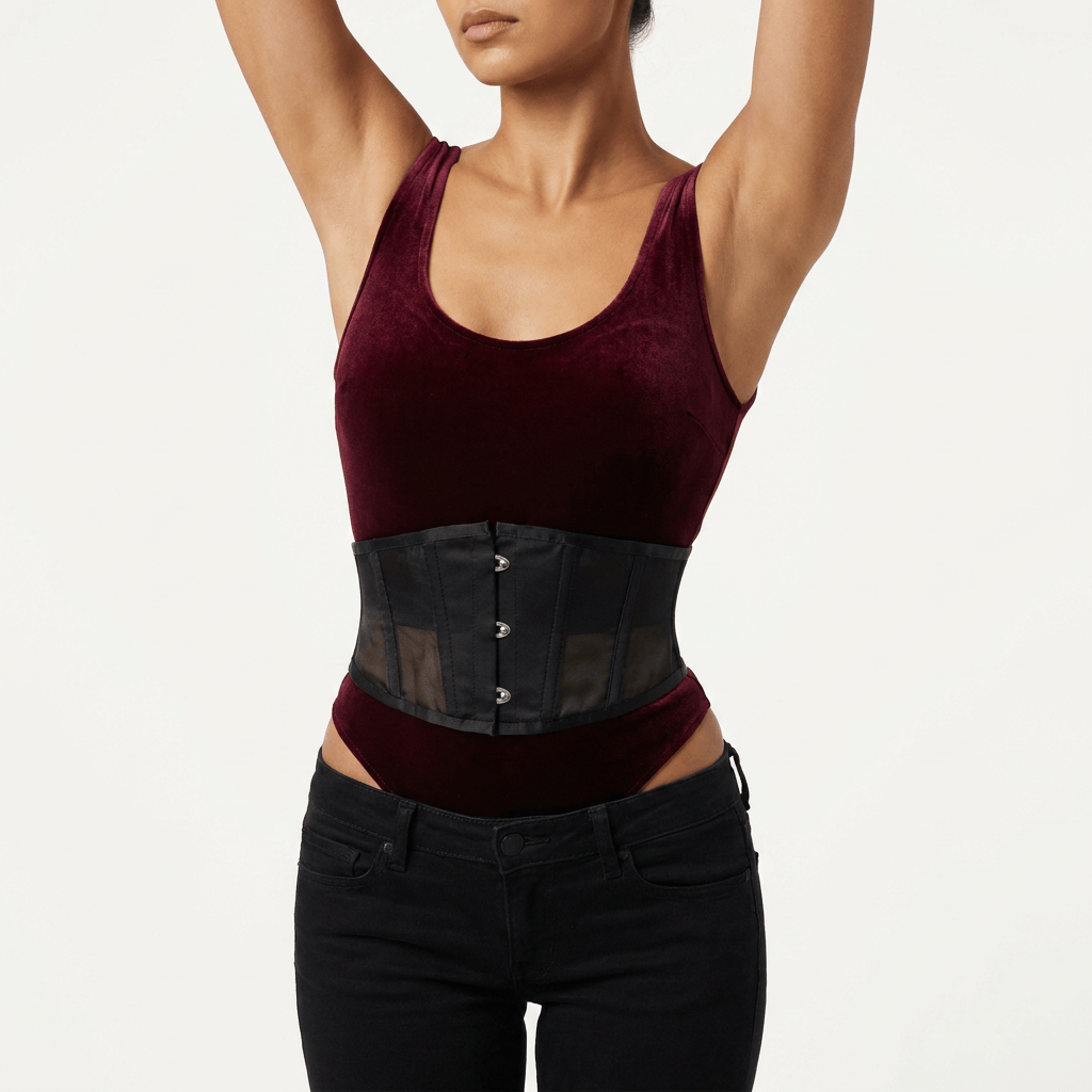 Luna Rune Boned Hook-Eye Panel Waist Trainer