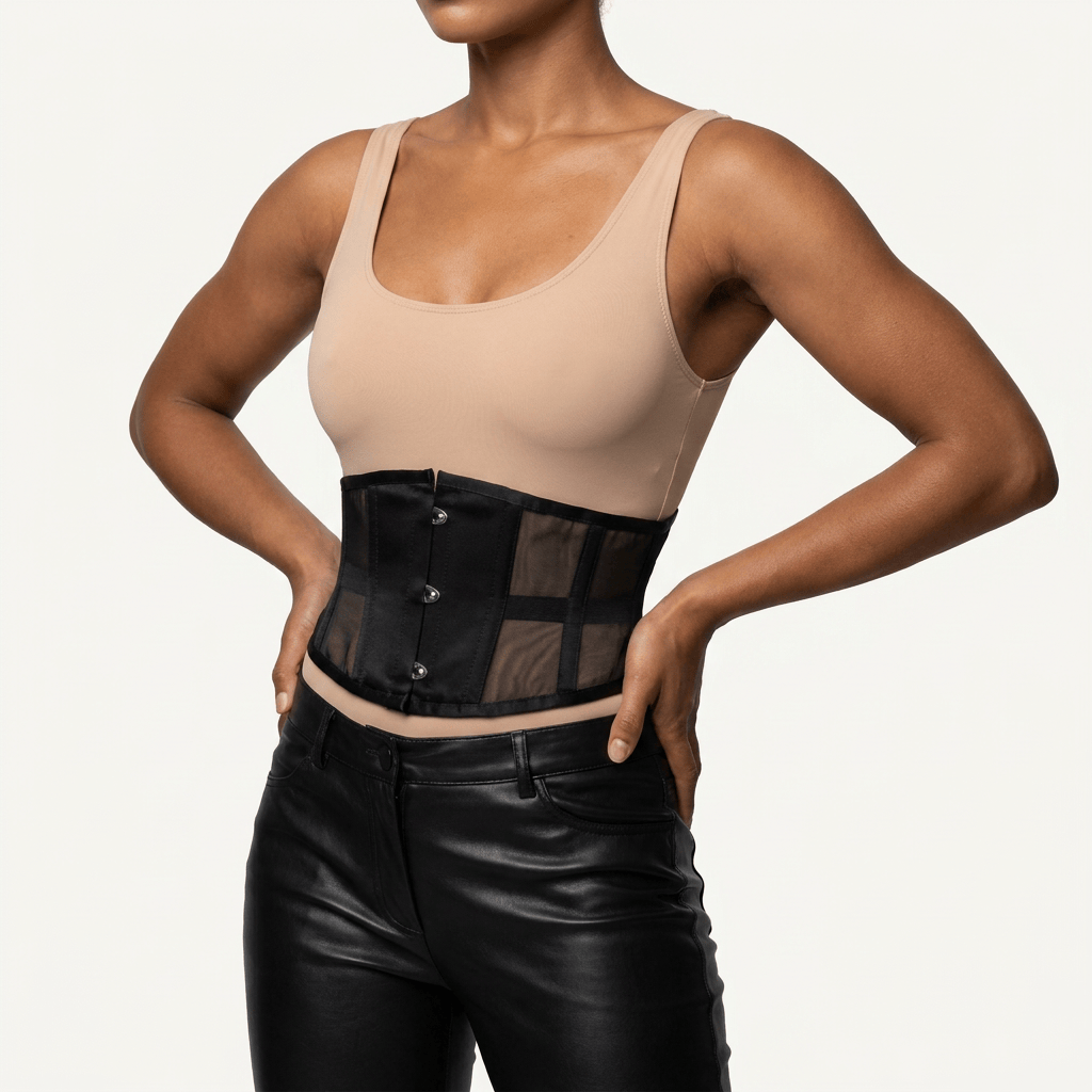 Luna Rune Boned Hook-Eye Panel Waist Trainer