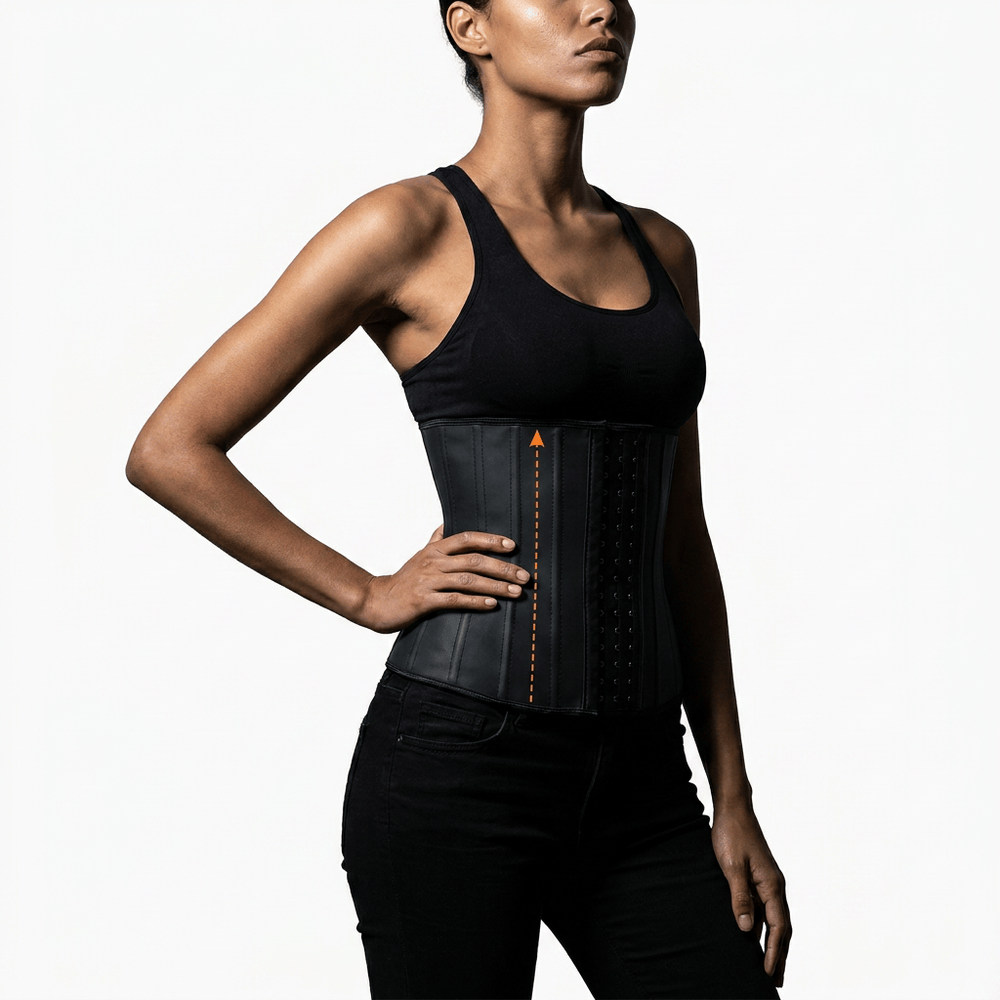 Luna Rune Boned Hook-Eye Slimming Waist Trainer