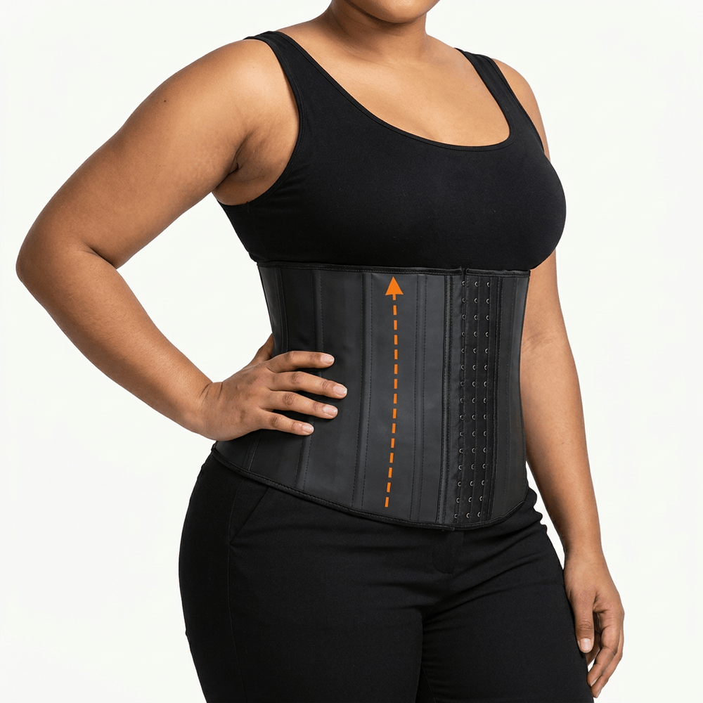 Luna Rune Boned Hook-Eye Slimming Waist Trainer