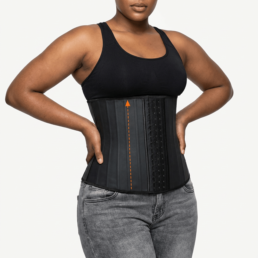Luna Rune Boned Hook-Eye Slimming Waist Trainer