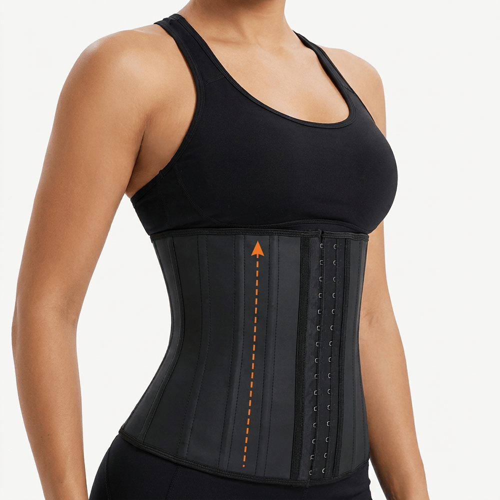Luna Rune Boned Hook-Eye Slimming Waist Trainer