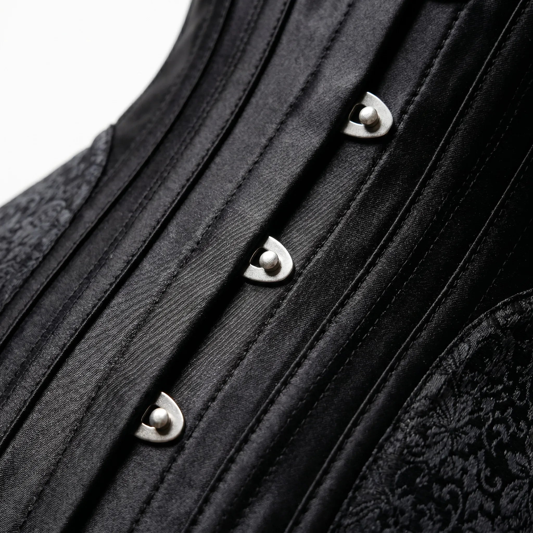 Luna Rune Boned Hook-Eye Waist Corset