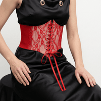 Luna Rune Elasticity: 65 to 90 cm Lace-Up Hook-Eye Corset Belt
