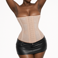 Luna Rune Floral Boned Hook-Eye Waist Trainer
