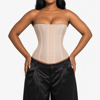 Luna Rune Floral Boned Hook-Eye Waist Trainer