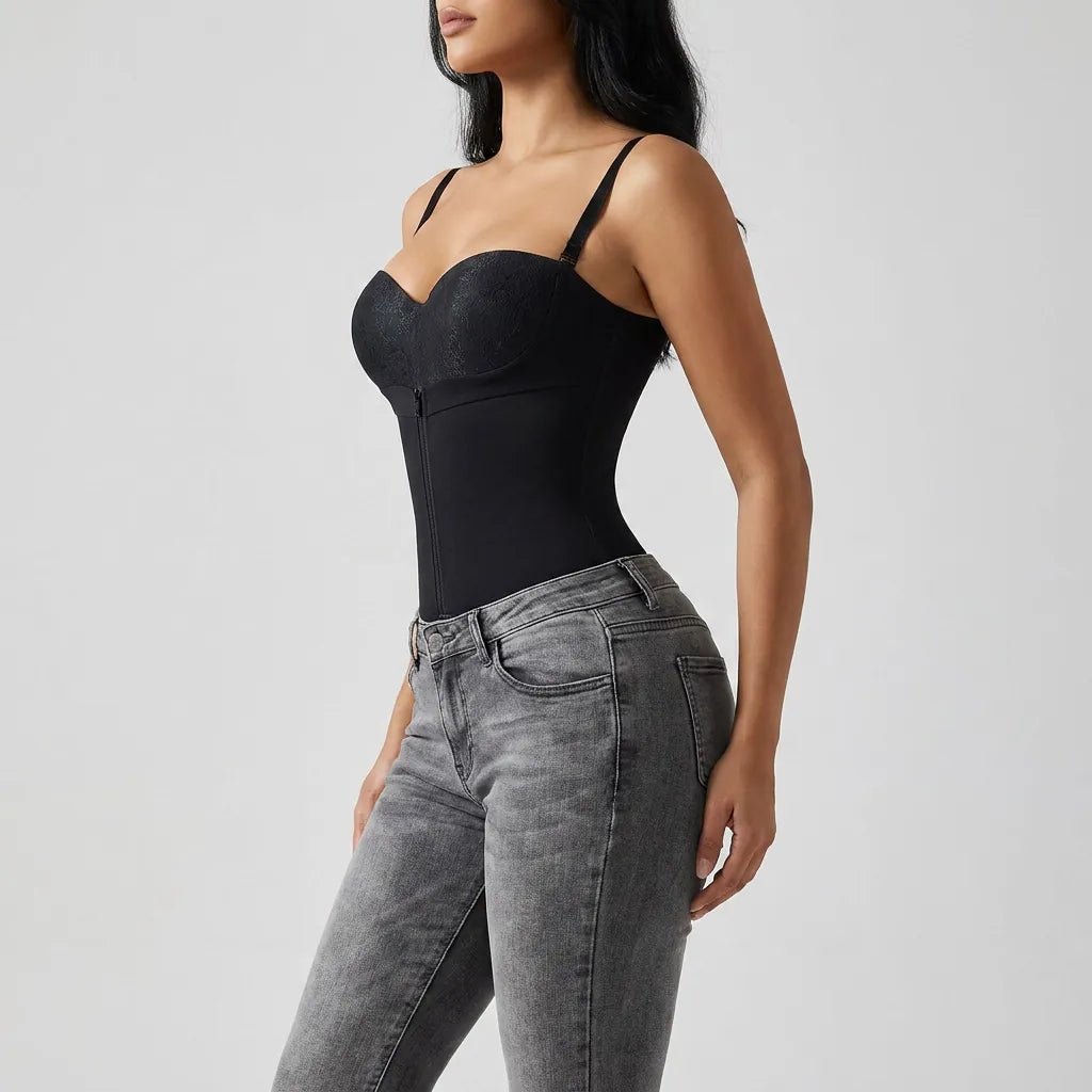 Luna Rune High-Waist Strapped Shaping Bodysuit
