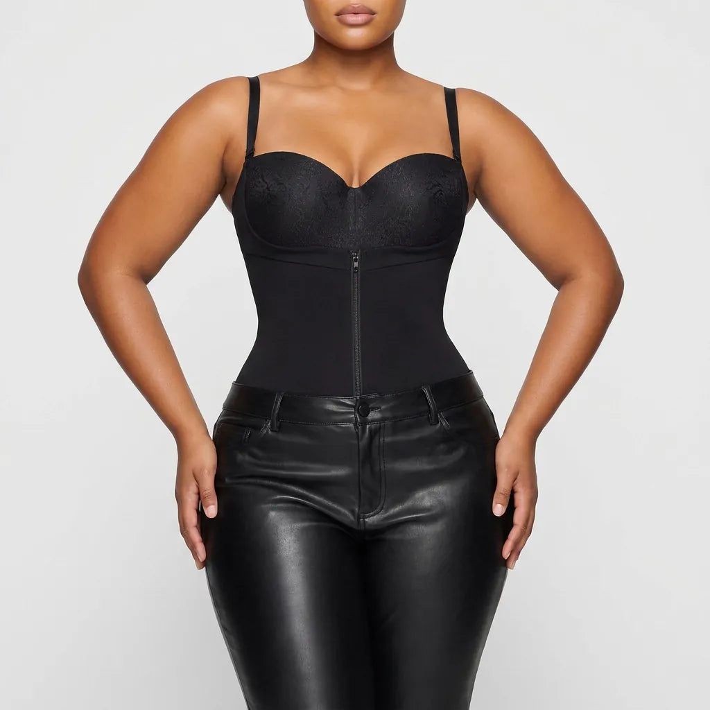 Luna Rune High-Waist Strapped Shaping Bodysuit