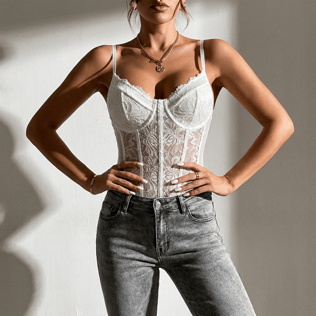 Luna Rune Hourglass-Shaping Lace Bodysuit Image